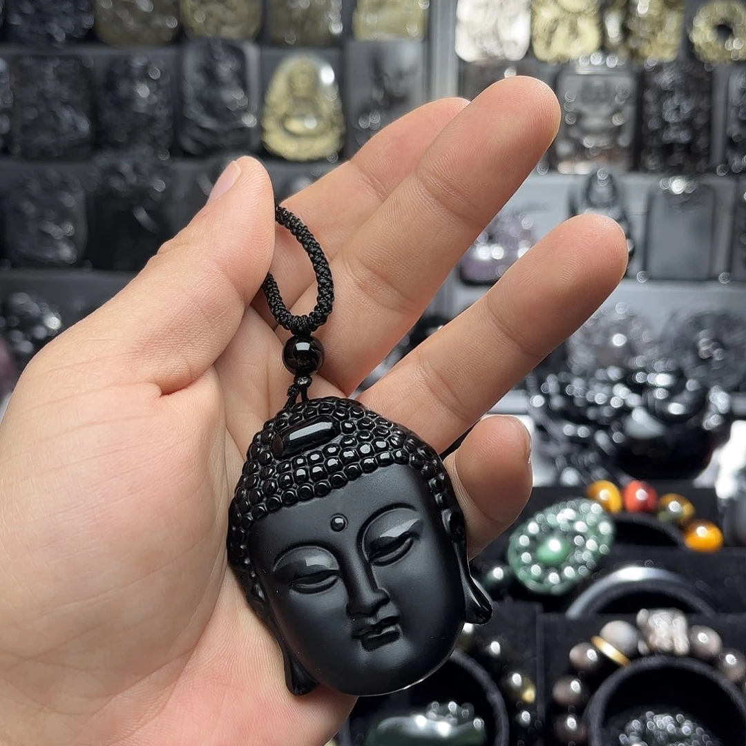 雪****黑曜岩未镶嵌手链