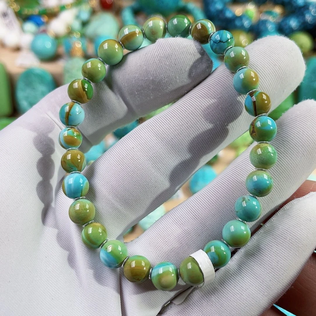 绿松石未镶嵌珠宝奇石6+mm