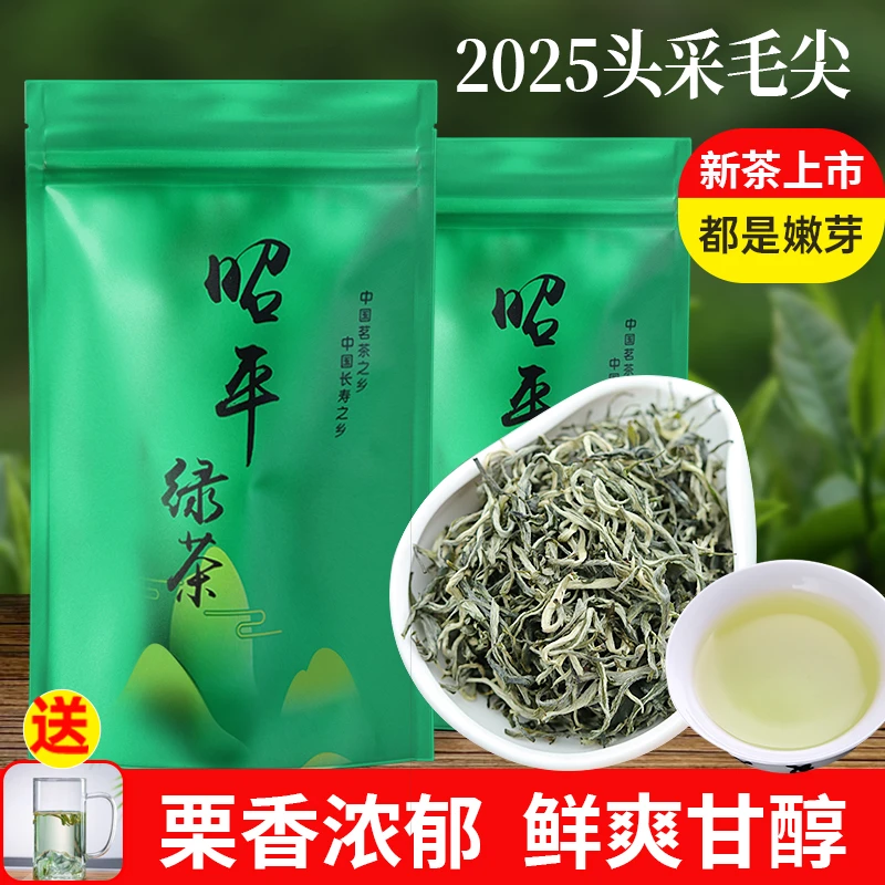 2025年明前春茶上市浓香豆香兰香回甘耐泡正宗昭平毛尖绿茶好喝鲜