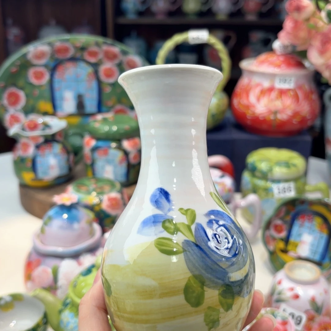 景德镇手绘高温釉下彩陶瓷茶具