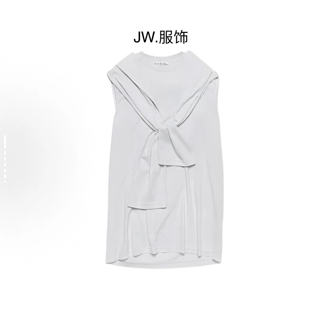 【单依纯同款】慵懒松弛感层叠系简约假两件背心上衣25春夏新款