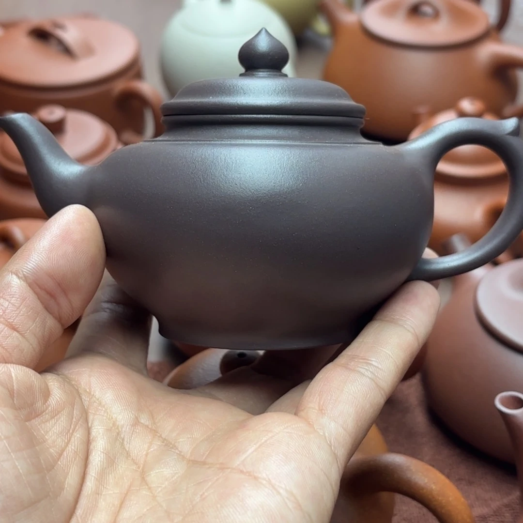 紫砂茶壶八****笑樱壶紫泥200