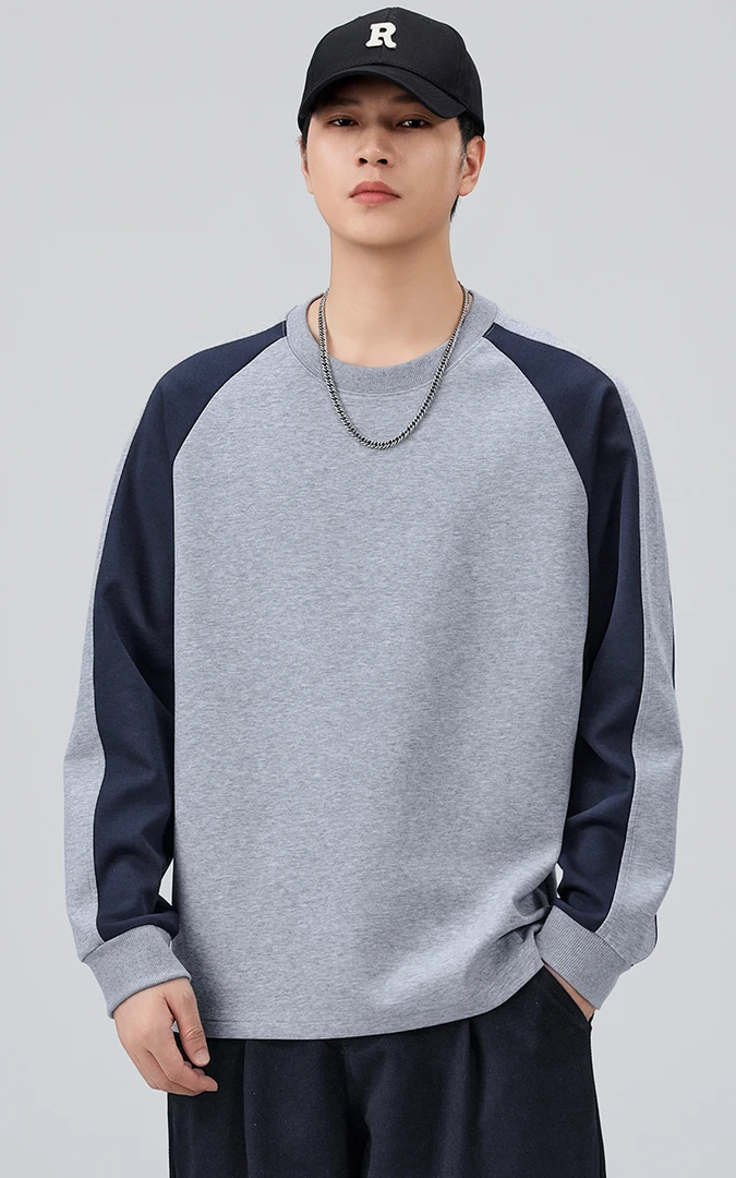 [280克]2025秋季上新男士潮流长袖圆领卫衣大码休闲百搭男款卫衣