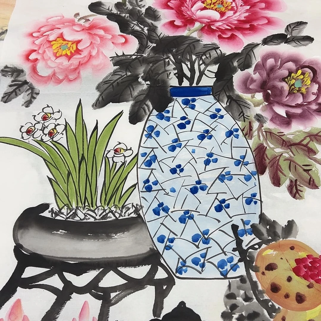 国画清风拂面的时候我就