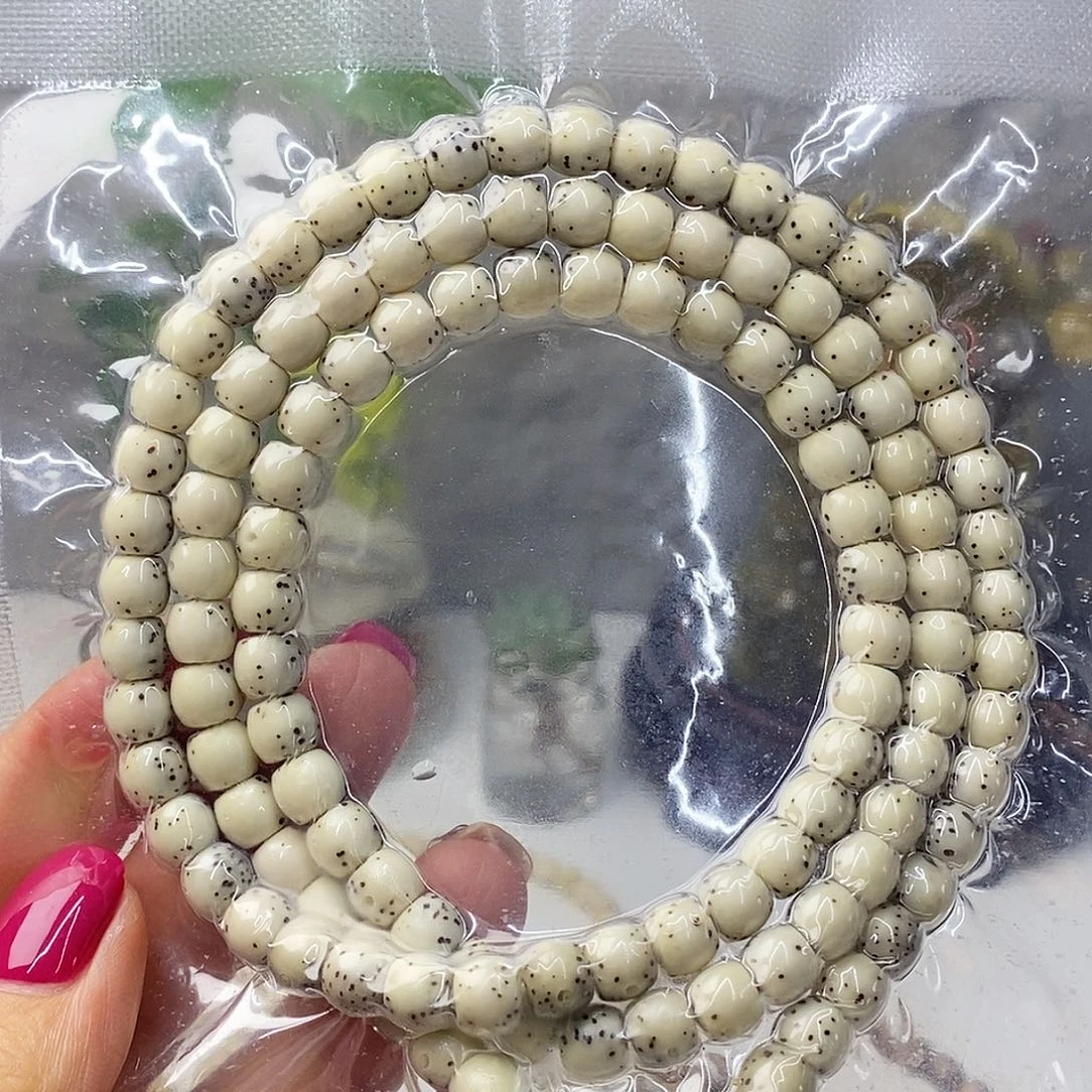 吊坠星月菩提美树文玩•76通体鼓珠