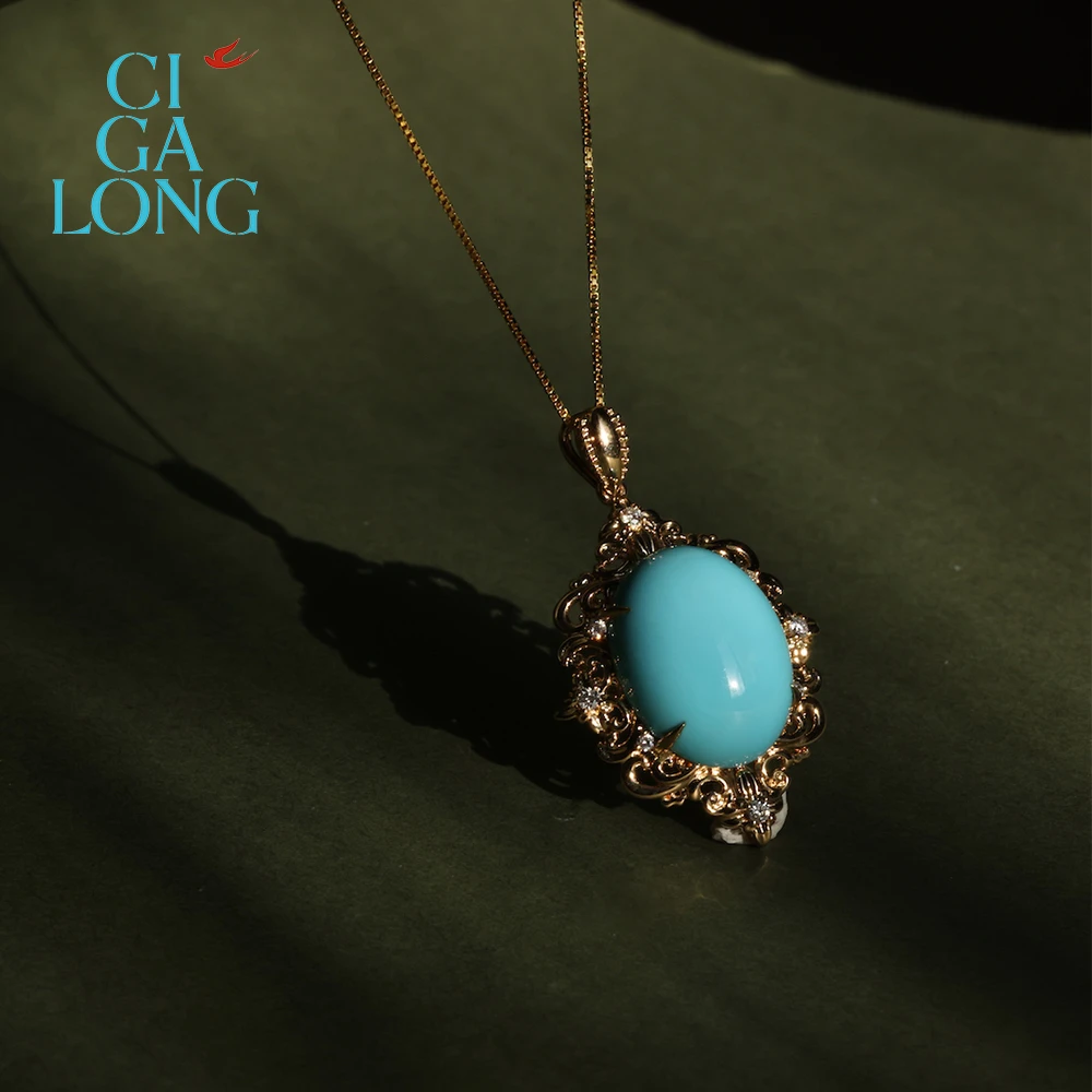 CIGALONG绿松石吊坠GP3159