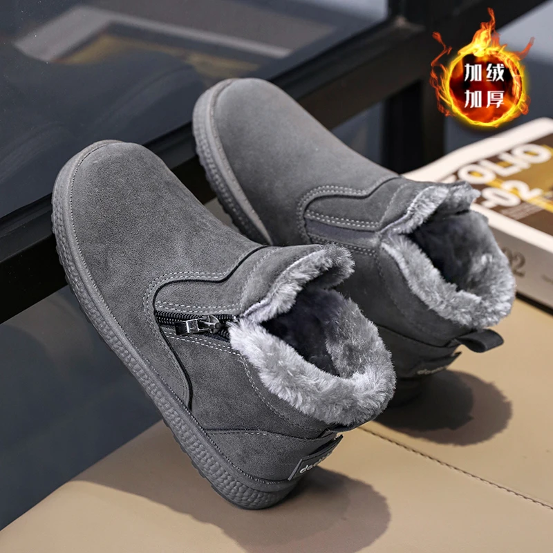 冬季雪地靴加绒保暖男女童鞋中大童户外1850