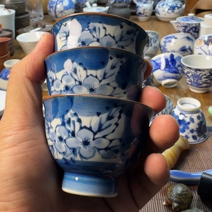青花瓷器杯子茶具