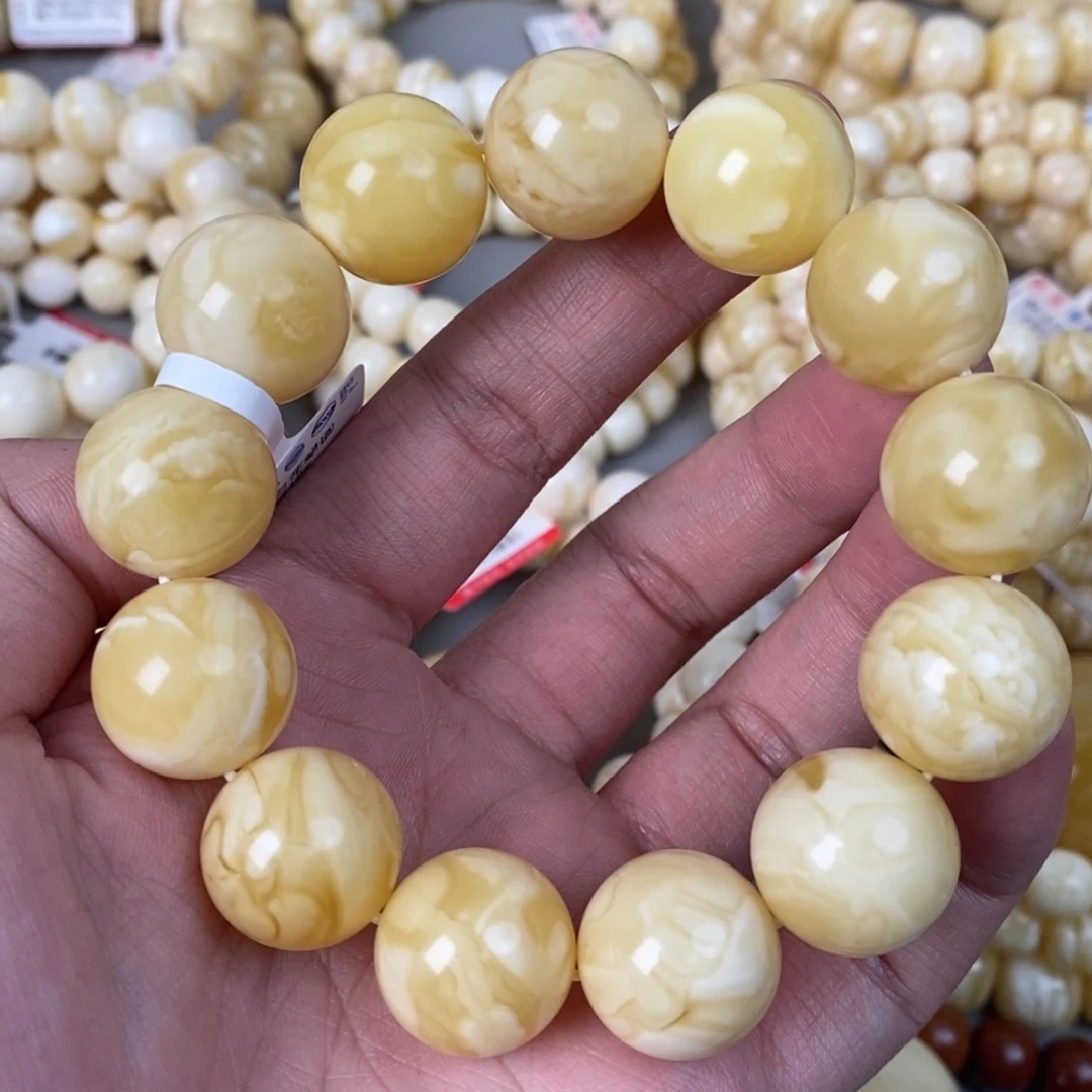 ！***！蜜蜡未镶嵌珠宝奇石34g16mm