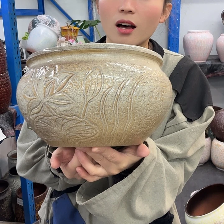 24×16 -粗陶花盆有孔-买买买