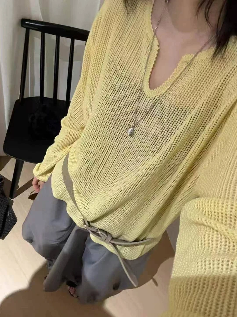 长袖春季宽松时尚毛针织衫宽松型连帽厚款早秋休闲  H0069