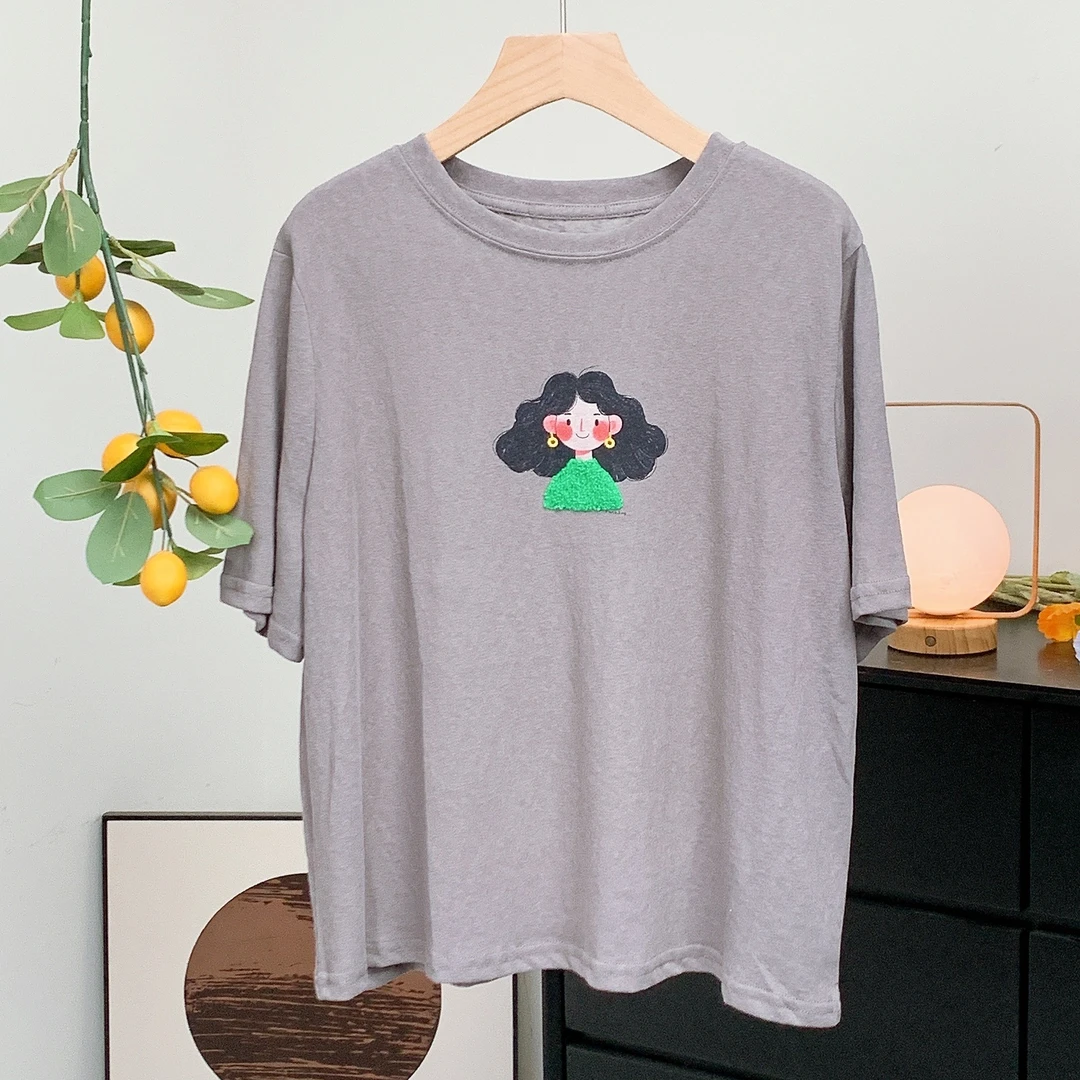 短款合集衣长59水洗亚麻短袖T恤  休闲宽松大版型凉爽 衣长59