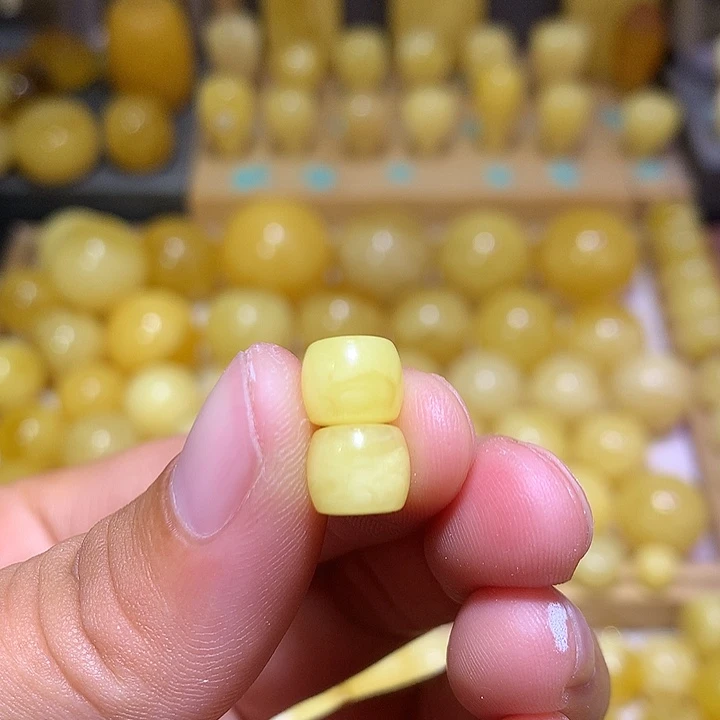 裸石蜜蜡未镶嵌天然俄料白花蜜蜡精工直切8