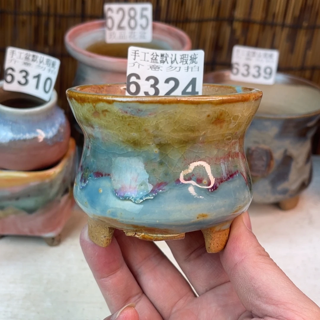 手工花盆默认瑕疵完美者勿拍