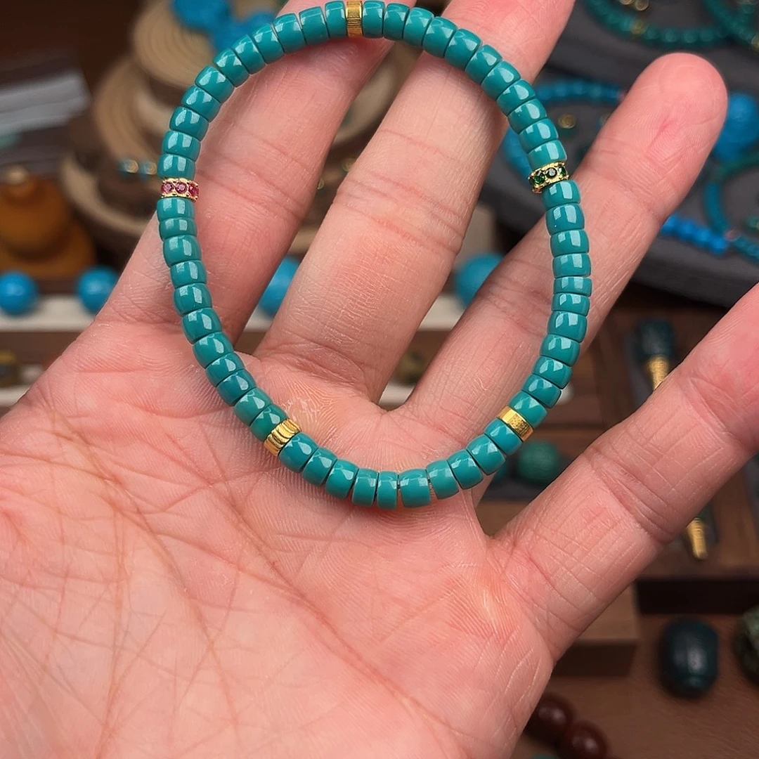 绿松石未镶嵌直切手串