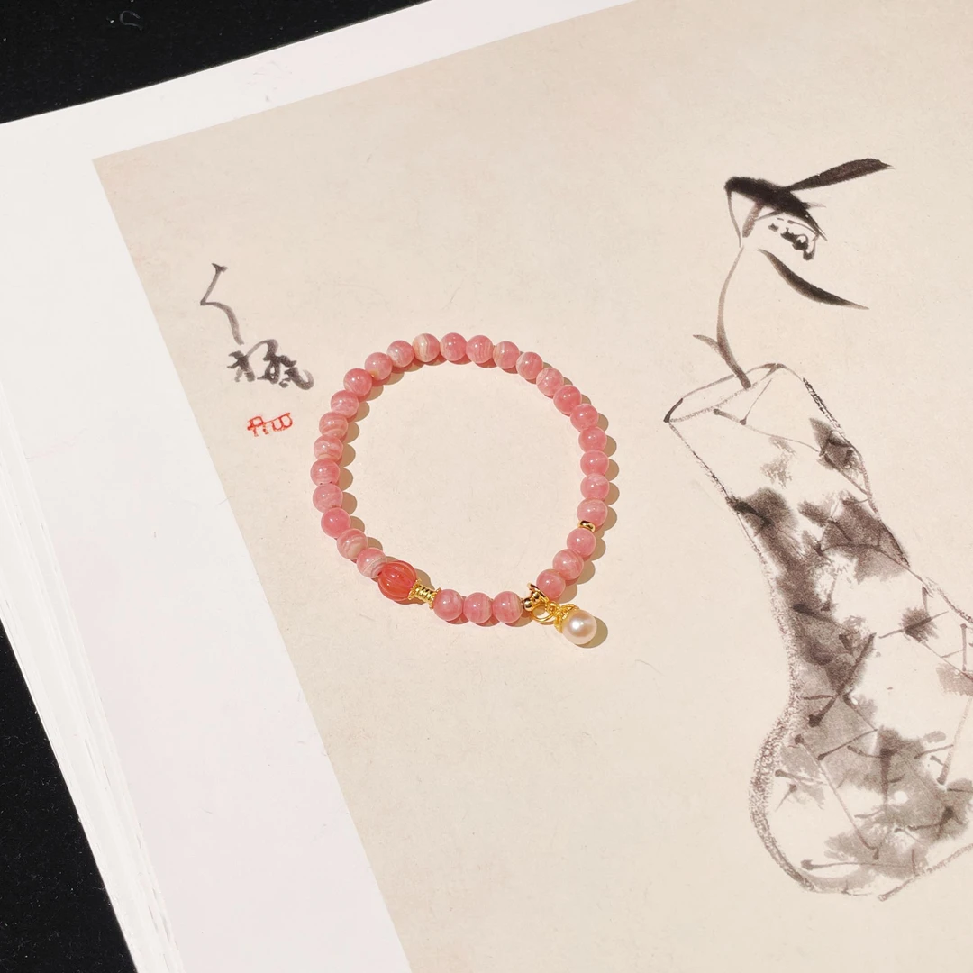 【云上雅岚】C33507-红纹石手串-5mm-多样性发一件