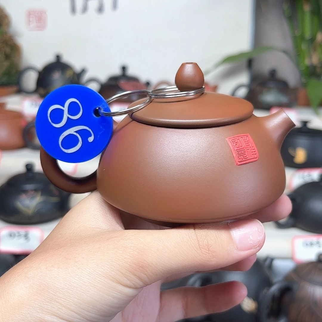 130毫升微微瑕纯手工复烧短嘴石瓢壶