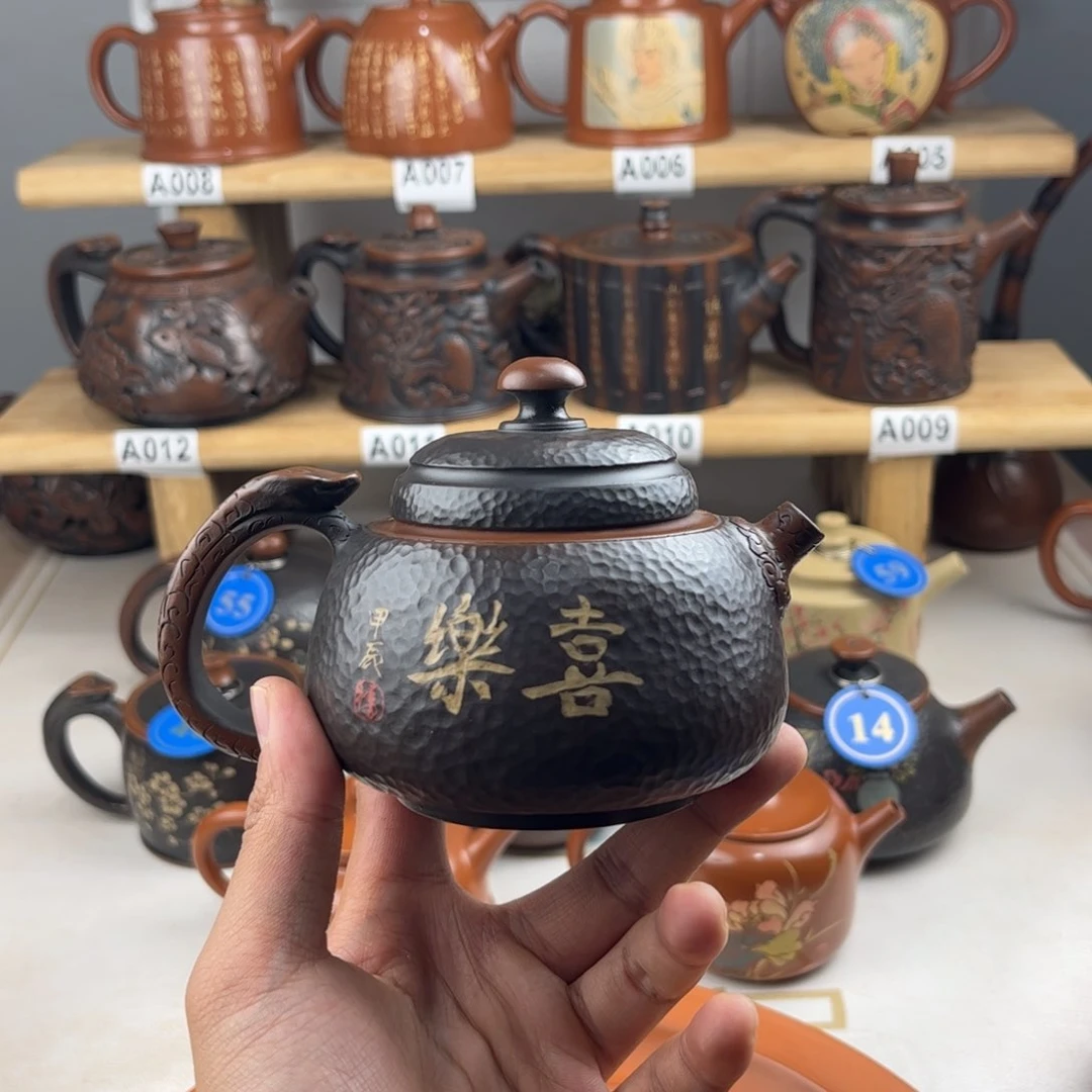 壶少*建水紫陶全手工制作，老匠人传承手艺精工精制