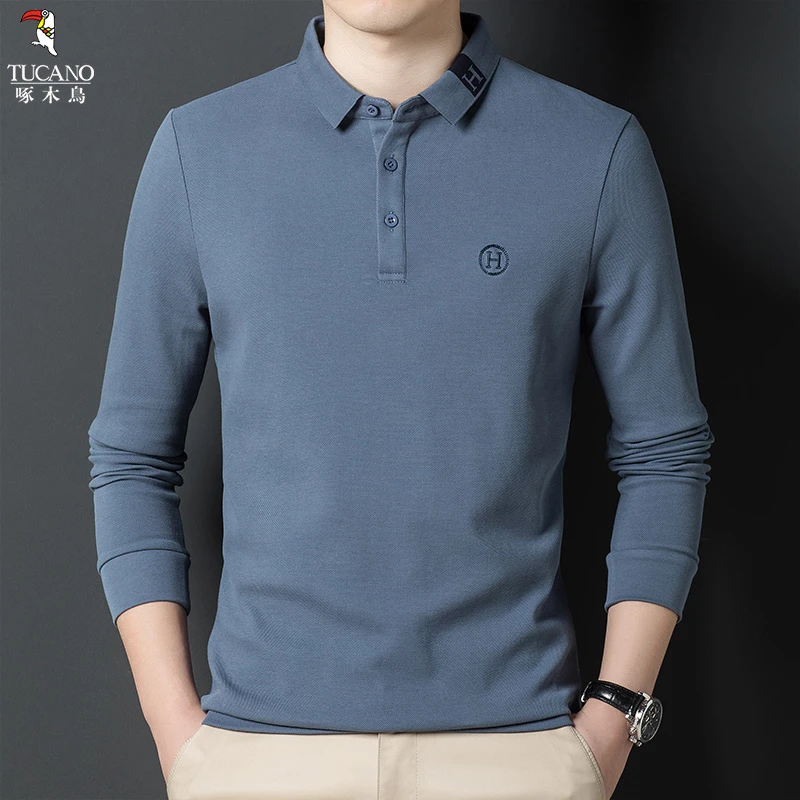 啄木鸟2025春季新款柔软亲肤吸汗保暖时尚潮流POLO衫