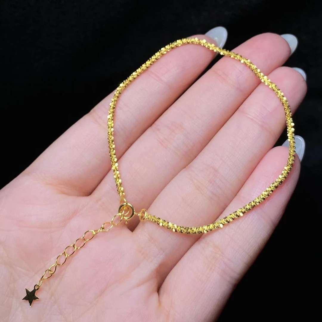 925银银制品 精美时尚爆闪菜花s925银手链-QY081