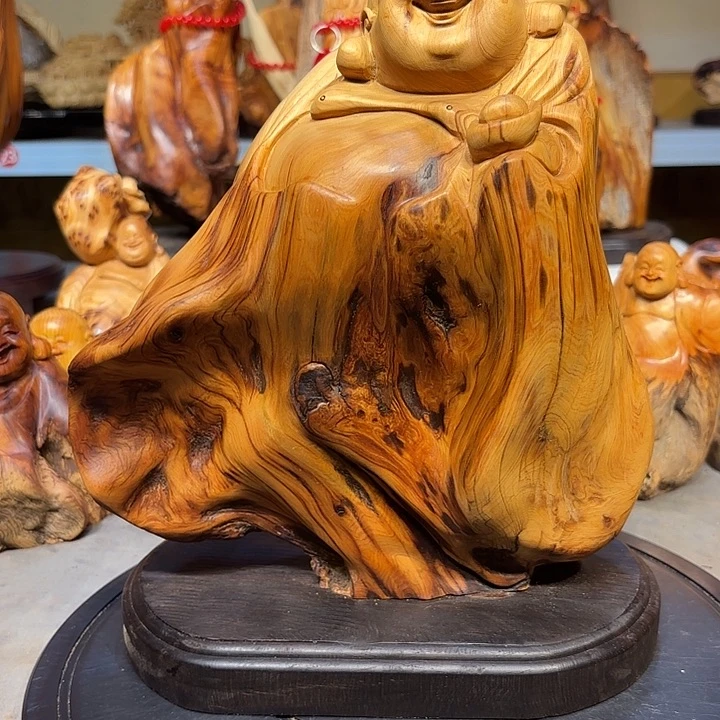 柏木太行崖柏弥勒佛