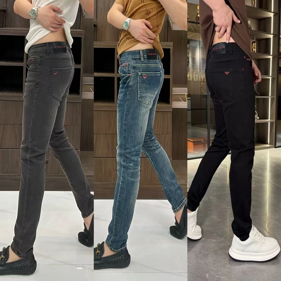 3333男士新款多色修身小脚水洗弹力牛仔裤潮流牛仔裤