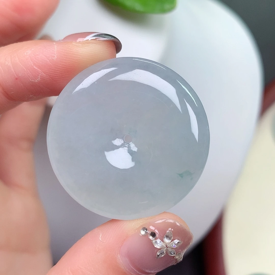 翡翠未镶嵌颈饰平安扣 32.5-6.0mm