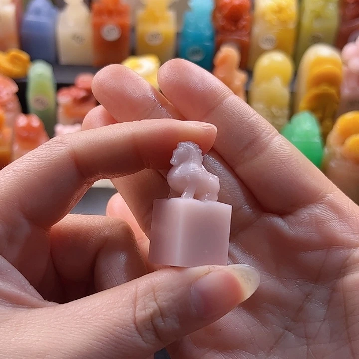 云南石印石手工定制，1.6厘米，马，包刻字