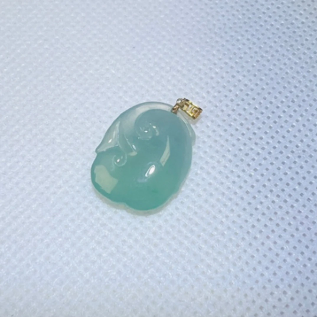 缅甸天然翡翠国风气质如意吊坠