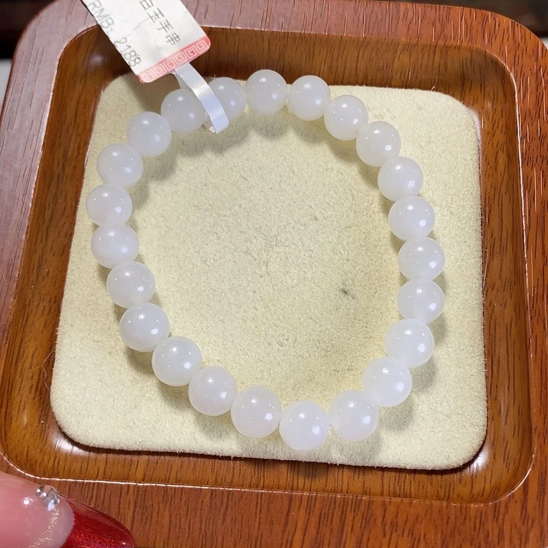 和田玉白玉8mm未镶嵌