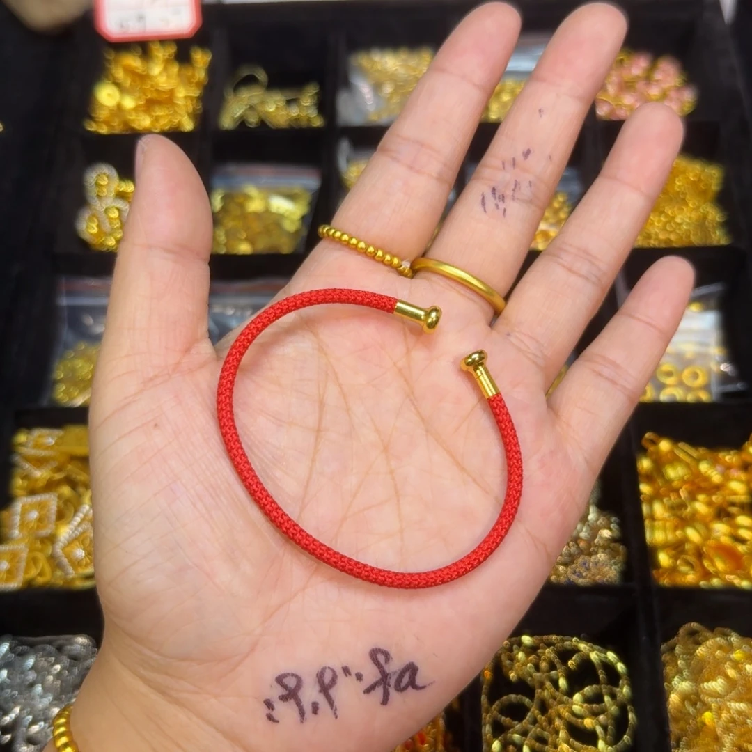 铜合金红色钢丝手绳1个