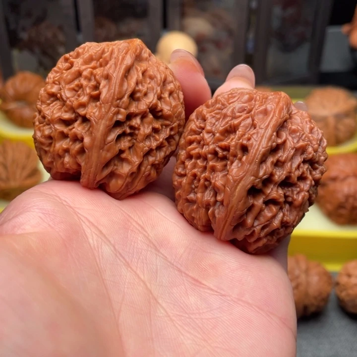 文玩核桃把件大蒜头36微修