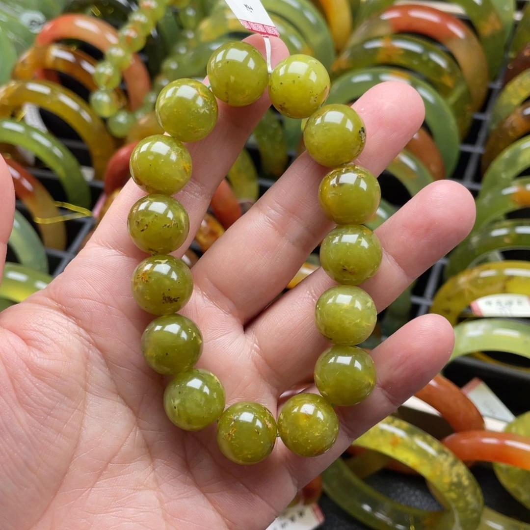 未镶嵌蛇纹石玉手链