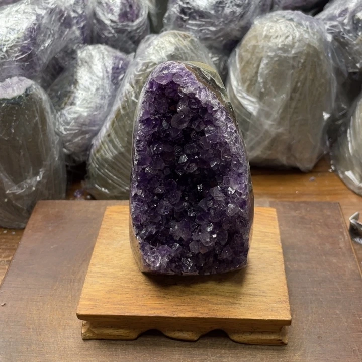 胖***球未镶嵌紫晶摆件紫晶