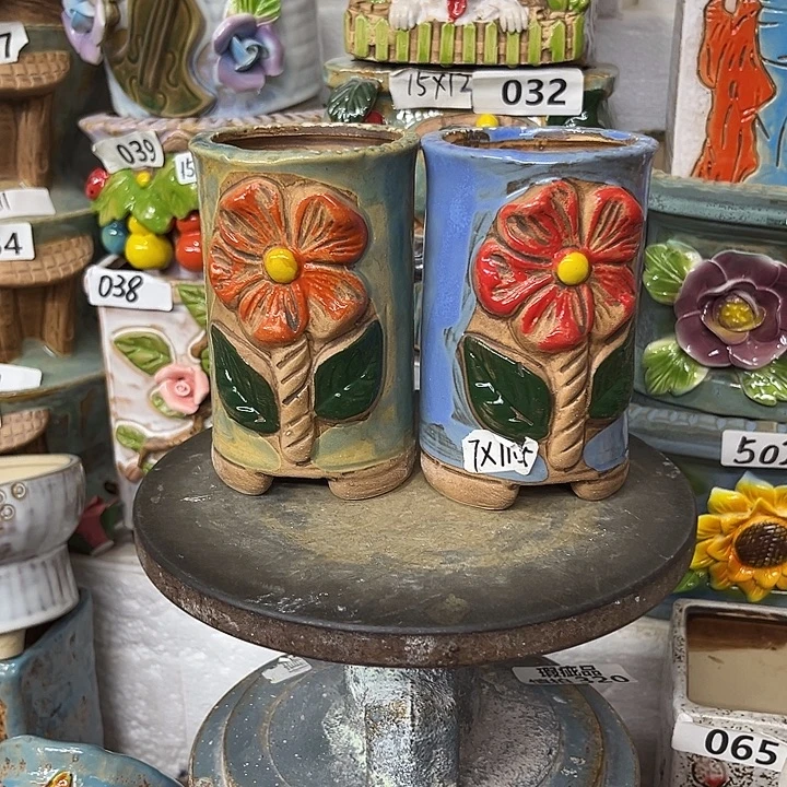 粗陶材质多肉花盆