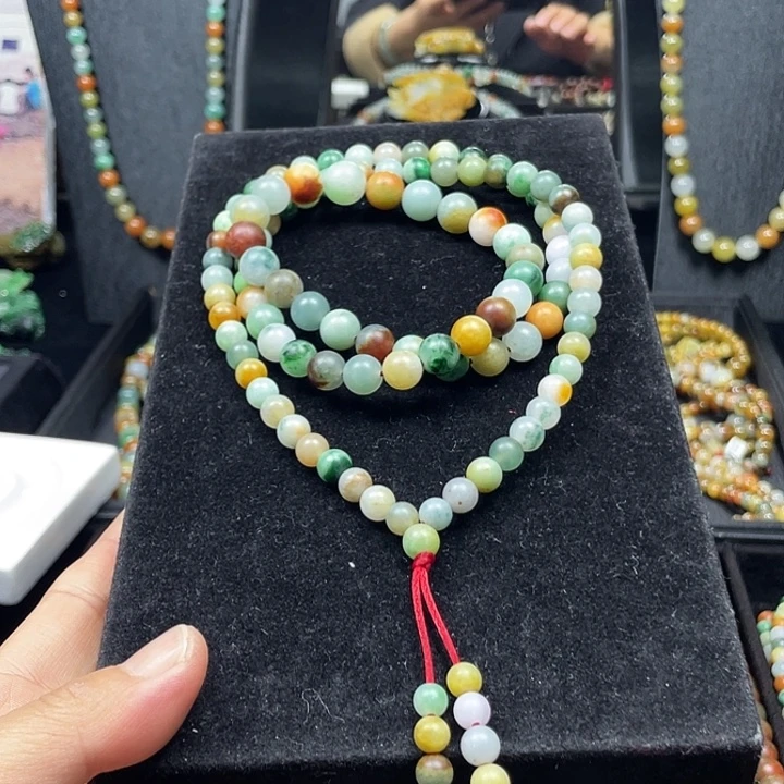 翡翠未镶嵌颈饰项链