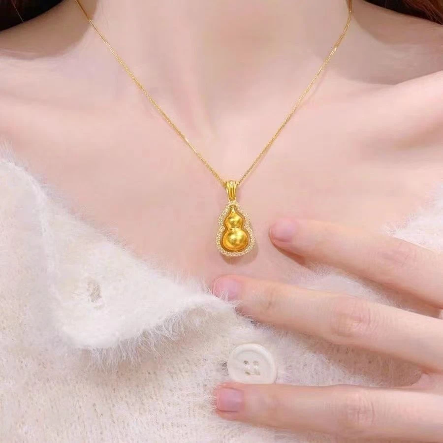 合金项链 2025【花边葫芦项链】新款女式时尚气质轻奢百搭潮流精致