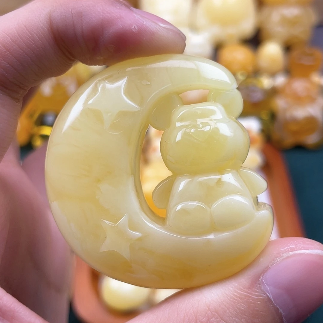 琥珀裸石未镶嵌蜜蜡