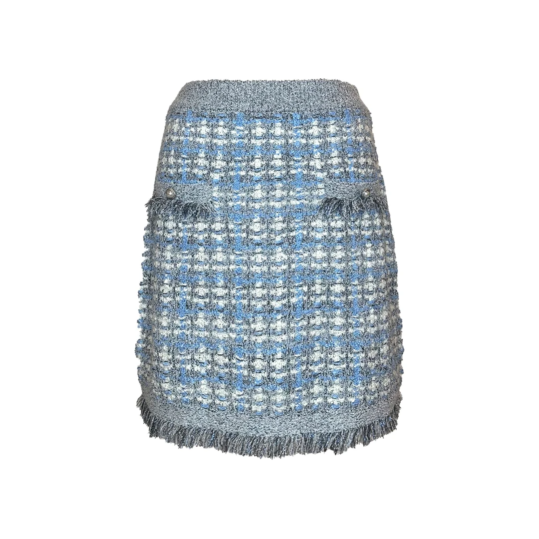 618福利013设计师气质收腰百搭短裙