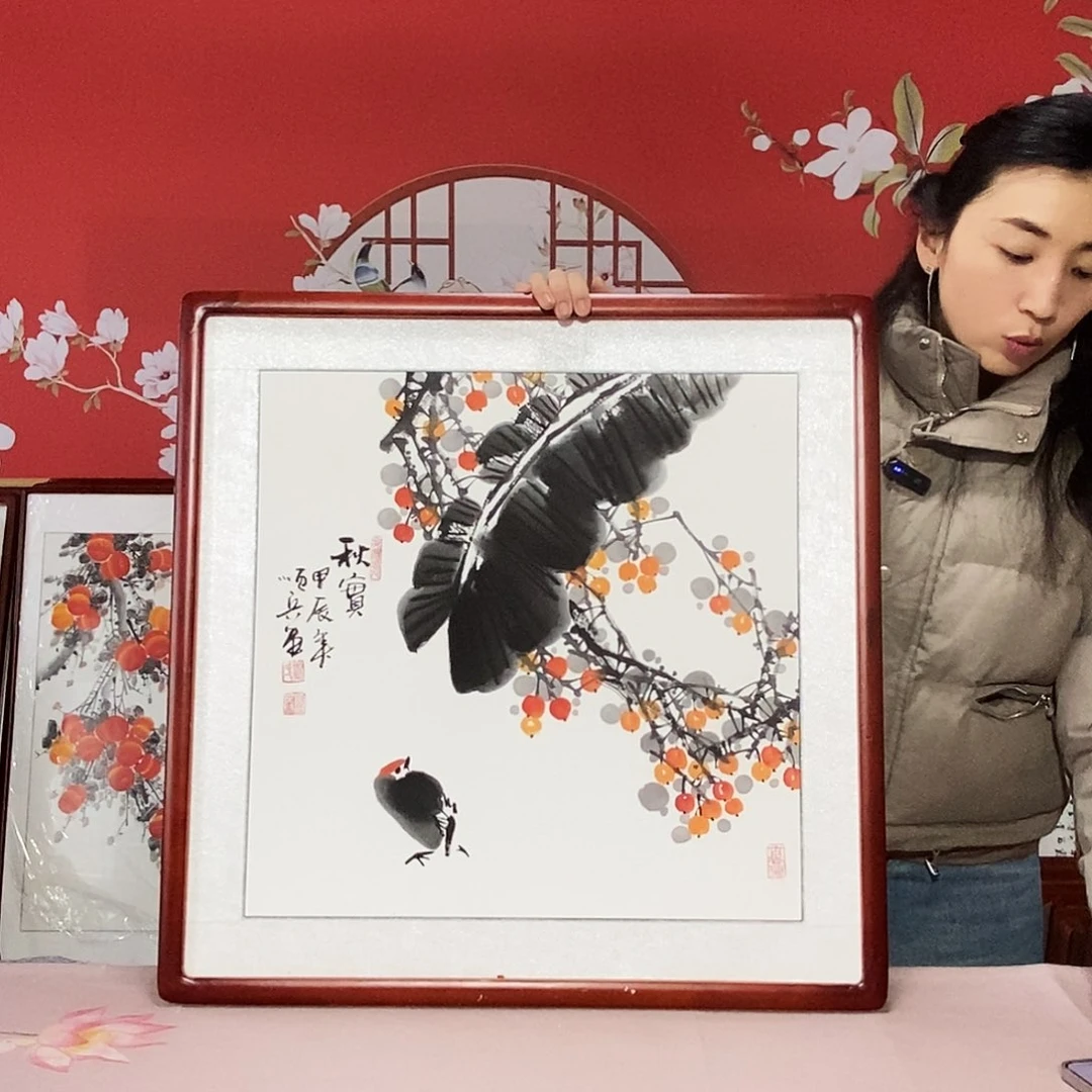 国画手写手绘国画作品63✖️63