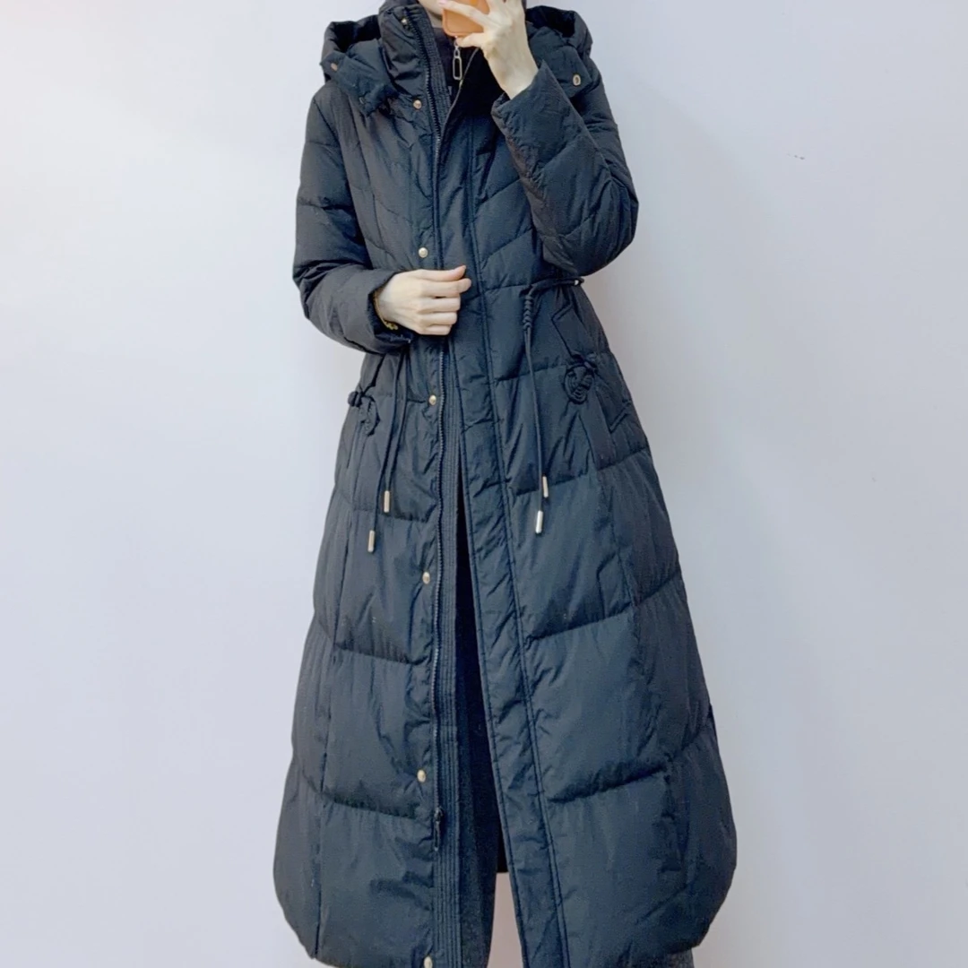 128时尚气质国风盘扣中长款收腰羽绒服7128/GP