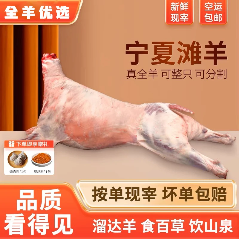 整羊30斤烤全羊宁夏滩羊新鲜现杀羊肉礼盒年货送礼羊排