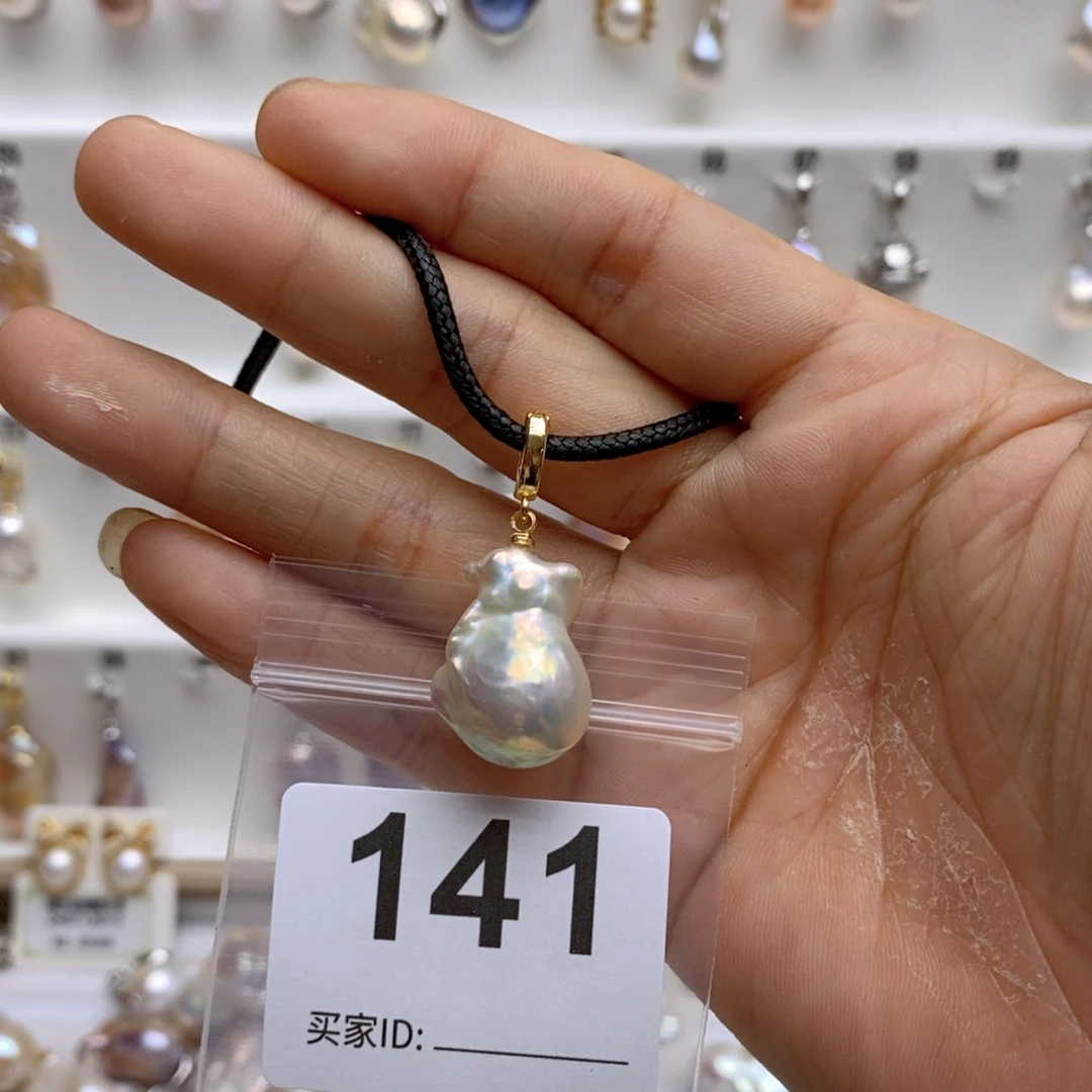 淡水珍珠颈饰银S925镶嵌141