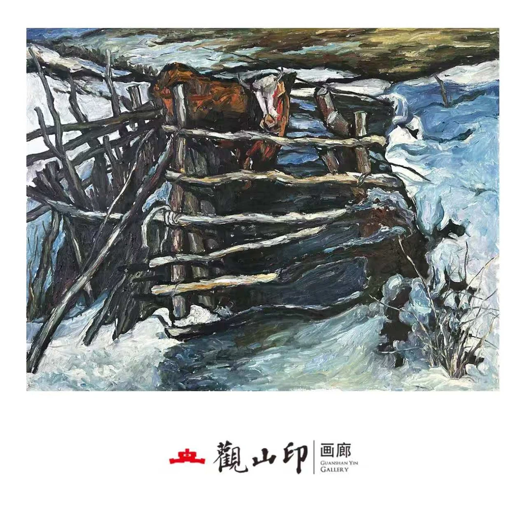 WZH原创手绘风景油画69.5x90cm乡村作品1439