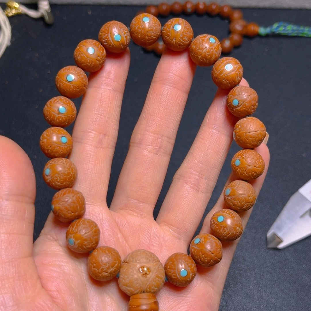 凤眼菩提吊坠12mm松丁手串