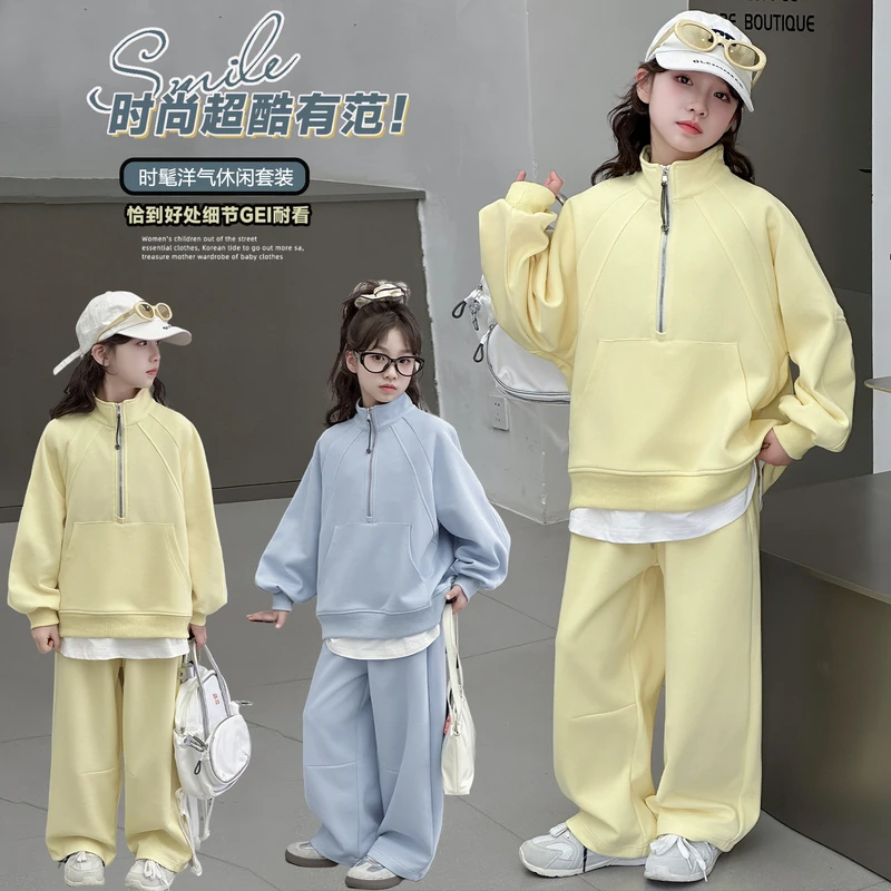 女童套装2025新款春秋儿童运动两件套中大童休闲秋季网红女孩洋气