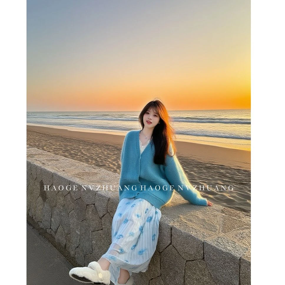 【千寻严选】秋冬时尚气质百搭洋气减龄慵懒风小众毛衣HGQ5MY4309A