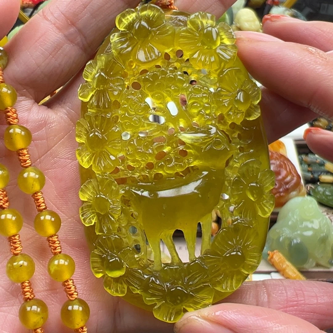 岫玉未镶嵌挂件挂件