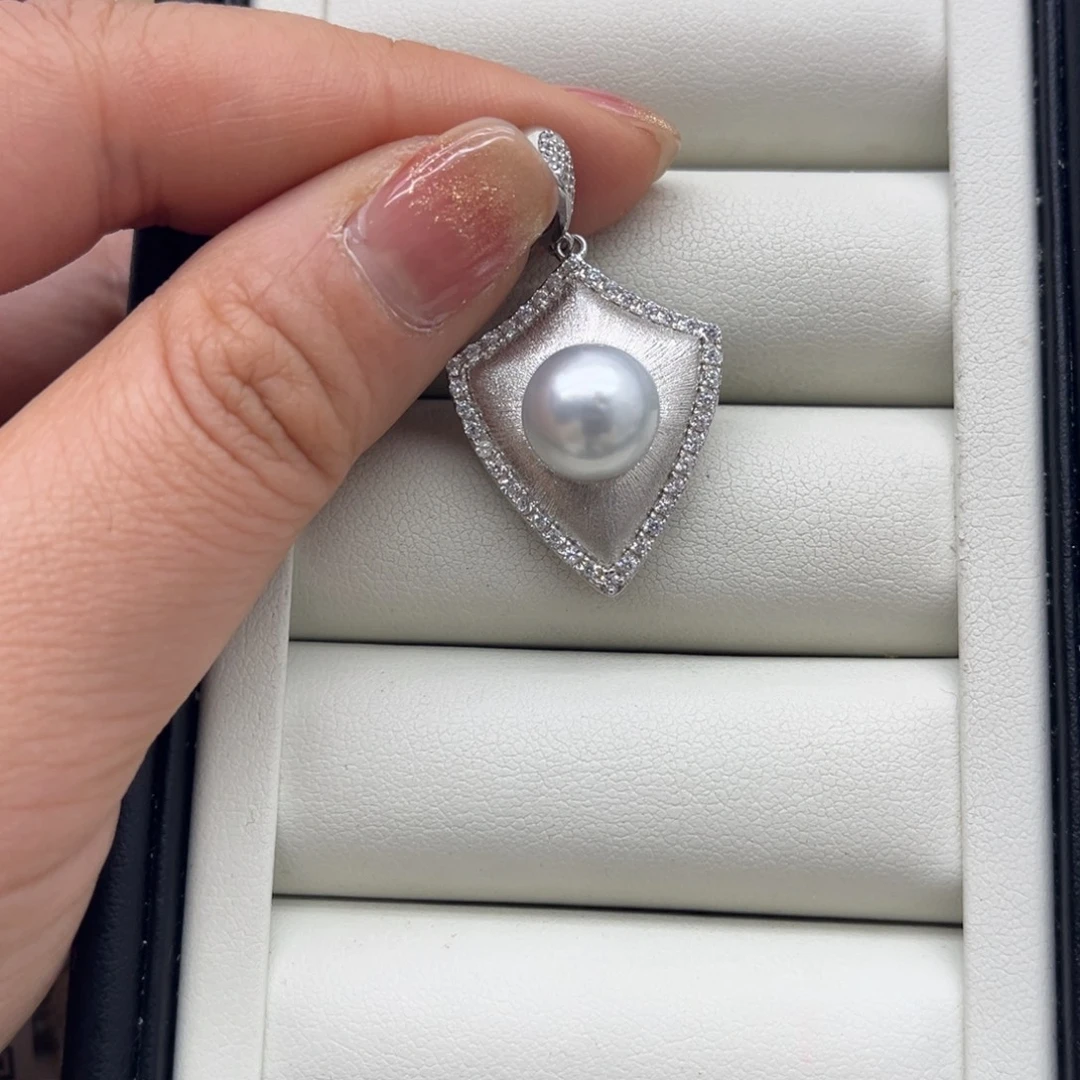 吊坠(不含链)海水珍珠银S925镶嵌