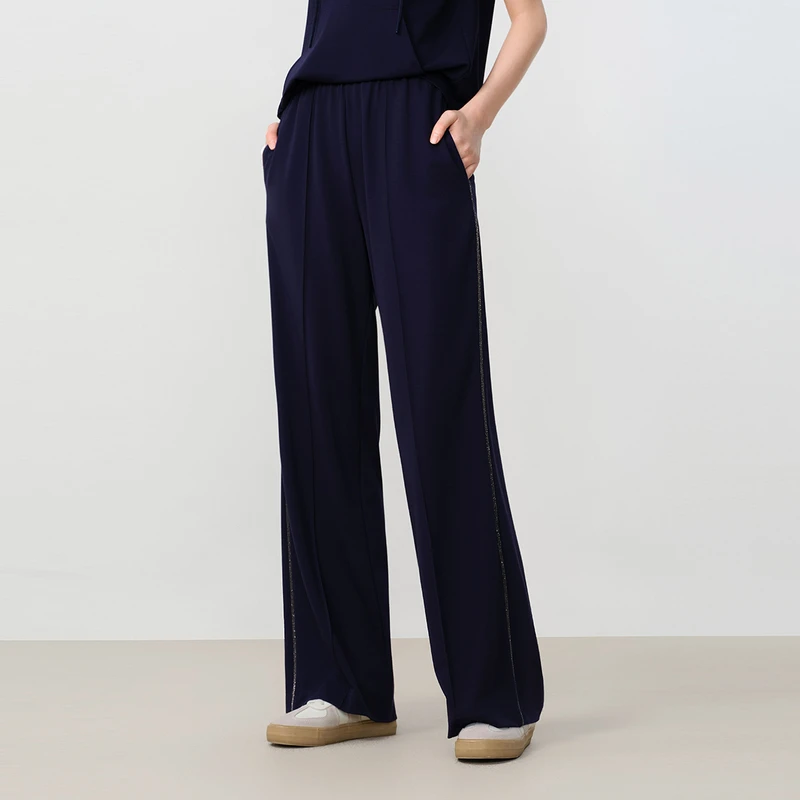 敦奴dunnu夏季高腰垂感百搭休闲裤阔腿裤宽松小众炸街高级感女装